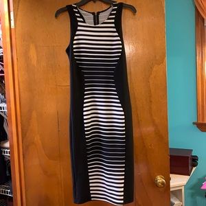 Black and white stripped dress
